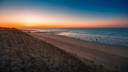 Fototapeta na wymiar Domburg, the Netherlands Beach sunset