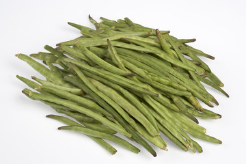Green beans isolated on a white background