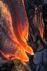 Closeup of lava flow