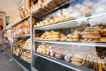 Outdoors bread stall