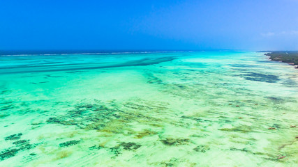 Aerial. Zanzibar seascape. Tanzania.
