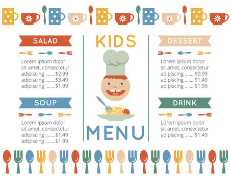 kids menu template