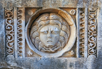 mask is carved in stone Turkey