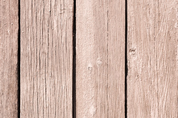 Textured background wooden vertical boards surface painted with water-emulsion paint with small cracks in time. Rustic background