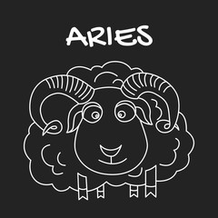 Aries zodiac sign for horoscope in vector EPS8