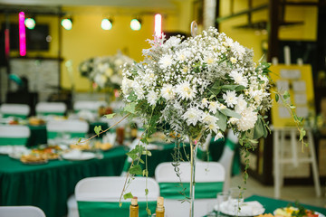 Wedding reception in wooden style