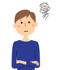 若い男性　パパ　困る