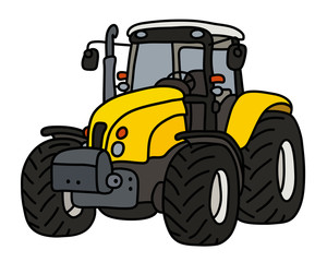 The yellow heavy tractor