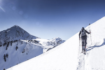 Skitourengeher in den Alpen