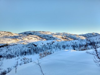 Fototapeta na wymiar Hiking mountains in Norway