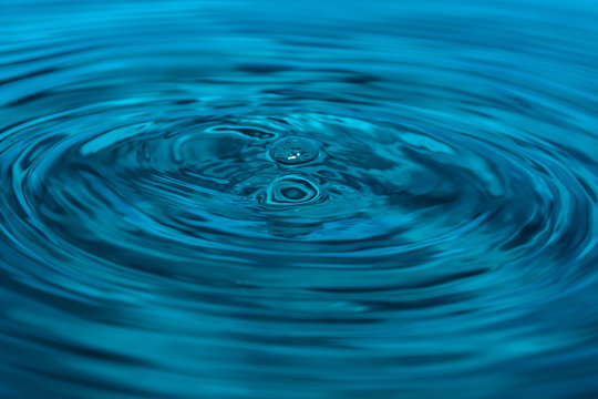 drop of clean blue water