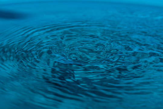drop of clean blue water