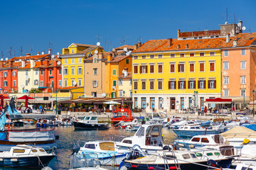 Harbour and marina in old town of Rovinj