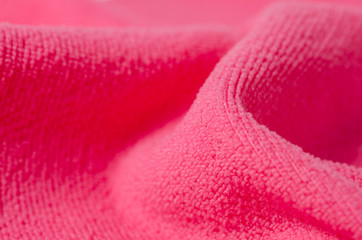 Pink towel microfiber macro