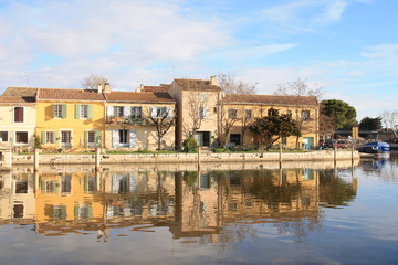 Maisons à Aigues mortes, Camargue, France