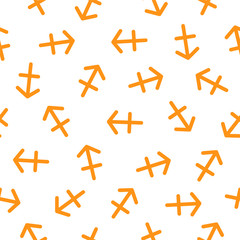 Seamless pattern - Sagittarius zodiac sign.