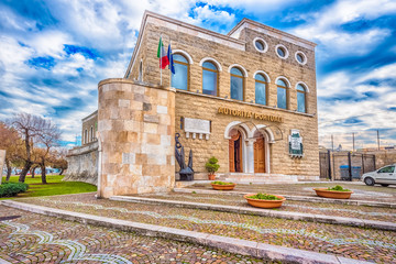 Fototapeta na wymiar Building of the Port Authority of Bari