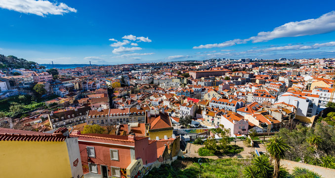 Blick auf Lissabon; Portugal