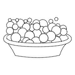 basin container foam bubbles clean vector illustraion