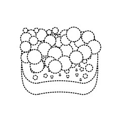 sponge bubbles foam soap clean vector illustration