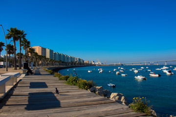 Seafront. Embankment and sea view in Cádiz. Picture taken – February 10, 2018. © Ekaterina