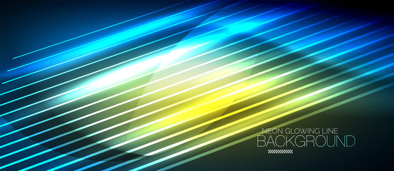 Neon smooth wave digital abstract background