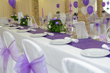 Luxury table setting for wedding 