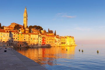 Beautiful sunset at Rovinj