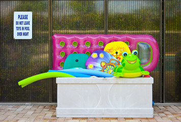 Pool Floats in Container