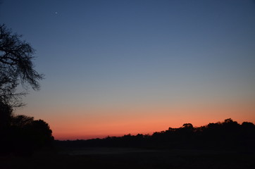 Fototapeta na wymiar The African sunset. Zambia