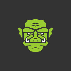 Stylized portrait of the orc