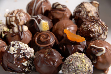 Chocolate Truffles Oblique View