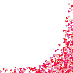 Heart symbol hand drawn sketch doodle background. Saint Valentine's Day or women's day frame border background vector illustration