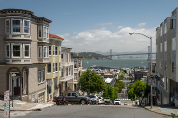 Bay Bridge view from Vallejo Street
