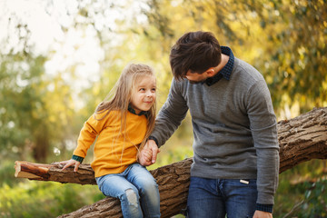 Fototapeta premium Family. Father and daughter. Leisure activities