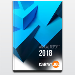 Corporate booklet cover or annual report and presentation book with hard cover