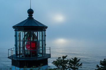 Fototapeta na wymiar Cape Meares Lighthouse on the Oregon Coast