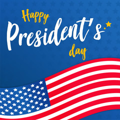Happy president's day vector background or banner graphic