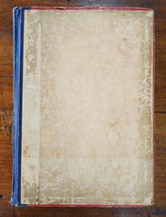 Antique paper with blank page for place your text on the wooden floor.