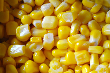 Canned corn background.