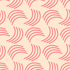 Fototapeta na wymiar Red and beige geometric print. Seamless pattern