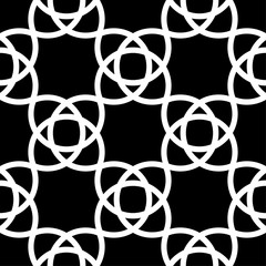 Black and white geometric print. Seamless pattern