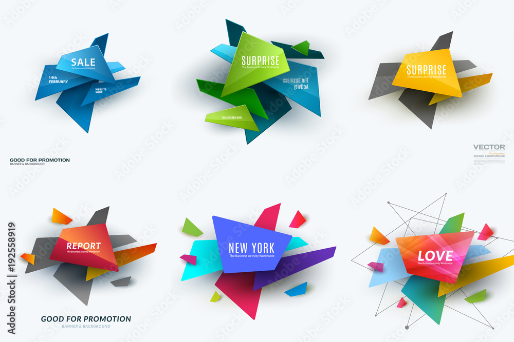 Wall mural abstract vector design elements for graphic template. creative modern business background with colou