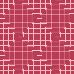 Red and pale pink geometric ornament. Seamless pattern