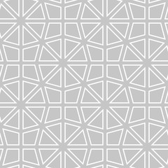 Gray and white geometric monochrome seamless pattern - 192559310