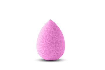 Beauty blender on white isolated background for cosmetics