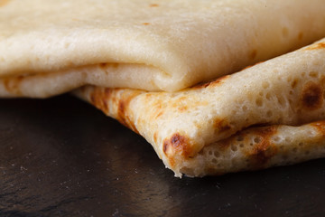 Pancakes. Thin pancakes. Russian bliny.