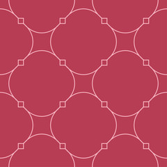 Red and pale pink geometric ornament. Seamless pattern