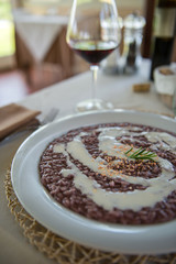 Risotto with red wine