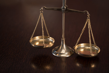 Law and Justice concept. Old Library